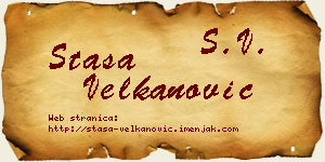 Staša Velkanović vizit kartica